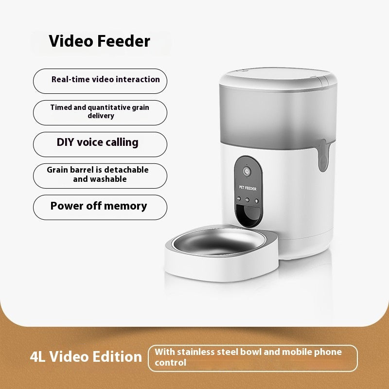 Smart WiFi Automatic Cat Feeder with HD Camera Pet Dispenser