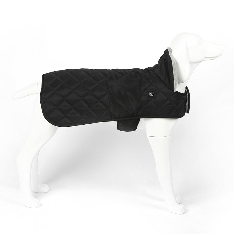 Heated Pet Clothing - New Fashion Warm Dog Cotton Jacket with Short Rabbit Fur - Purrfect Pet Kingdom