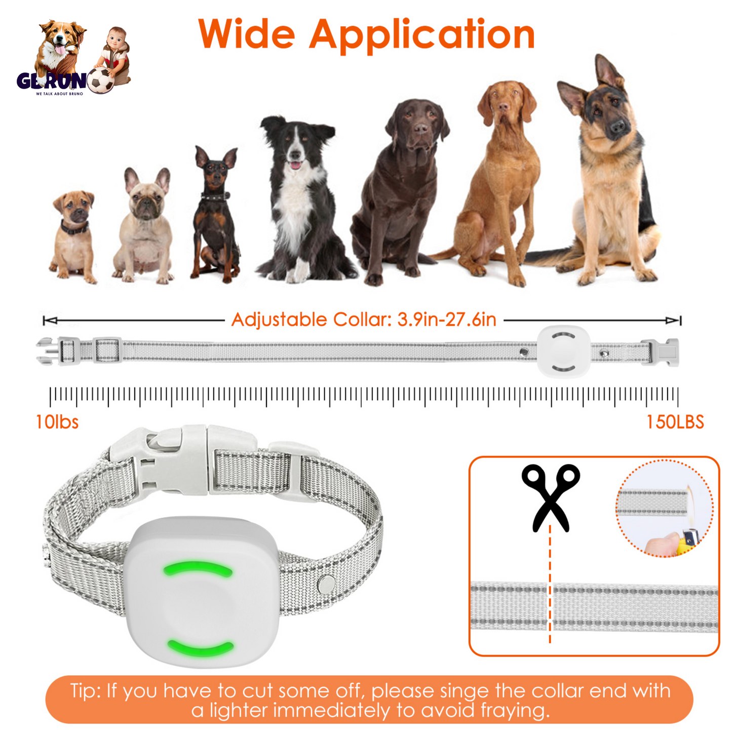 GBruno IP67 Waterproof Electric Dog Training Collar