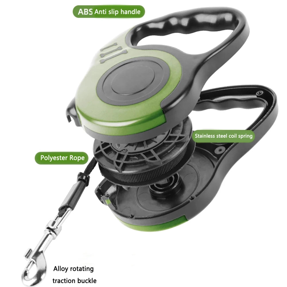 3M/5Metre Dog Leash Walking Automatic Pet Collar ABS Case Nylon Rope Dog Harness Dog footprint Puppy Dog Footprints Keychain
