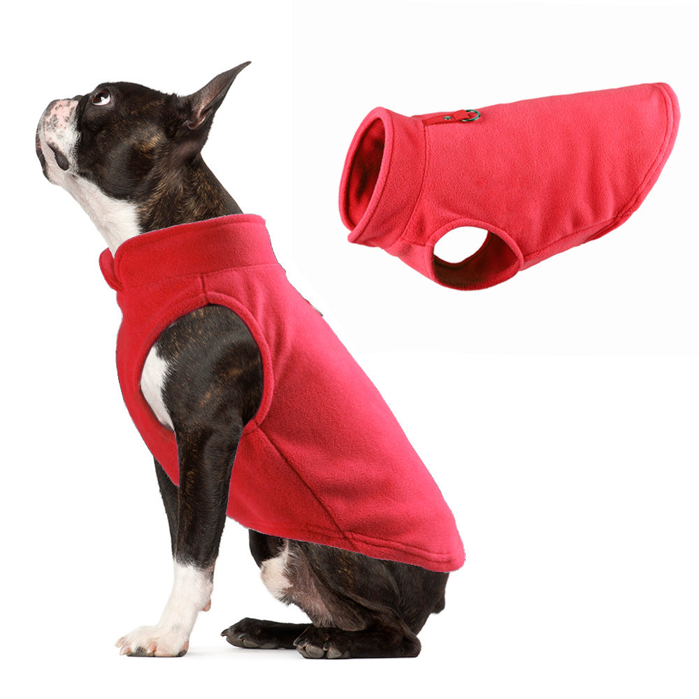 Dog clothing thickened solid color fleece pet dog supplies - Purrfect Pet Kingdom