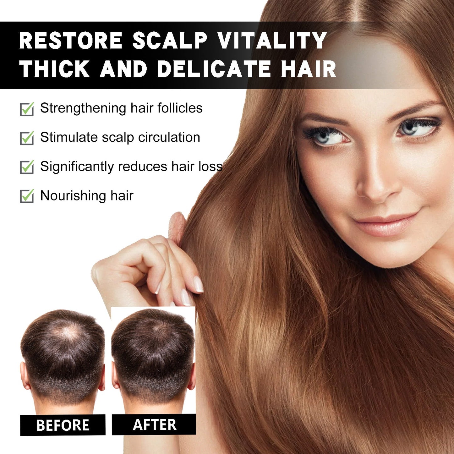 WIYUN Hair Rice Water Cream, Scalp Massage Hydrating And Moisturizing Hair Roots Repair Dry Hair Impetuous Smooth Hair Care