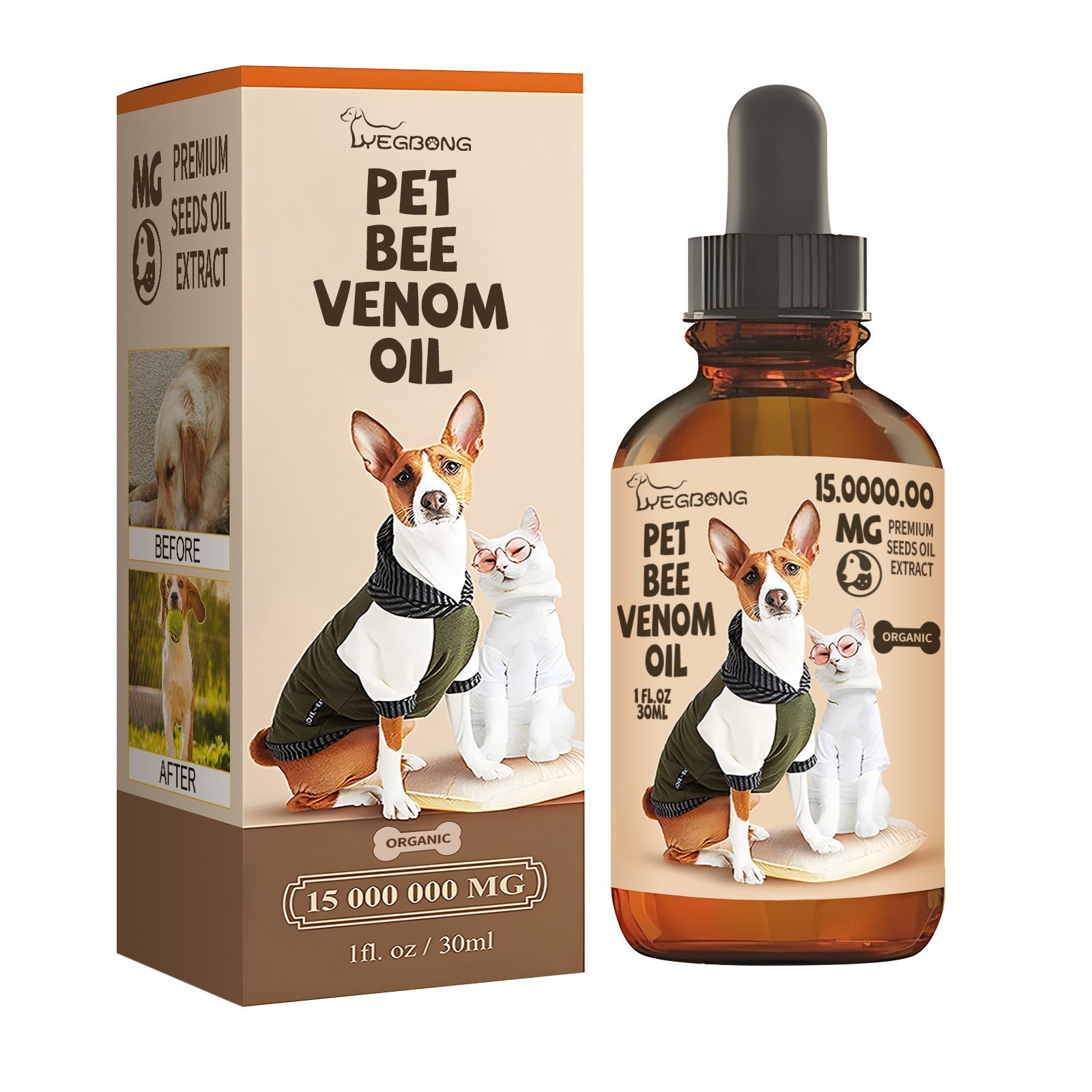 Bee Venom Oil for Dog and Cat Joint Relief and Mobility Care