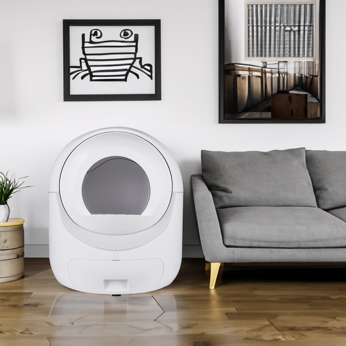 Intelligent cat litter box, automatically eliminates odors, application control, supports multiple cats with 5G and 2.4G WiFi at Purrfect Pet Kingdom