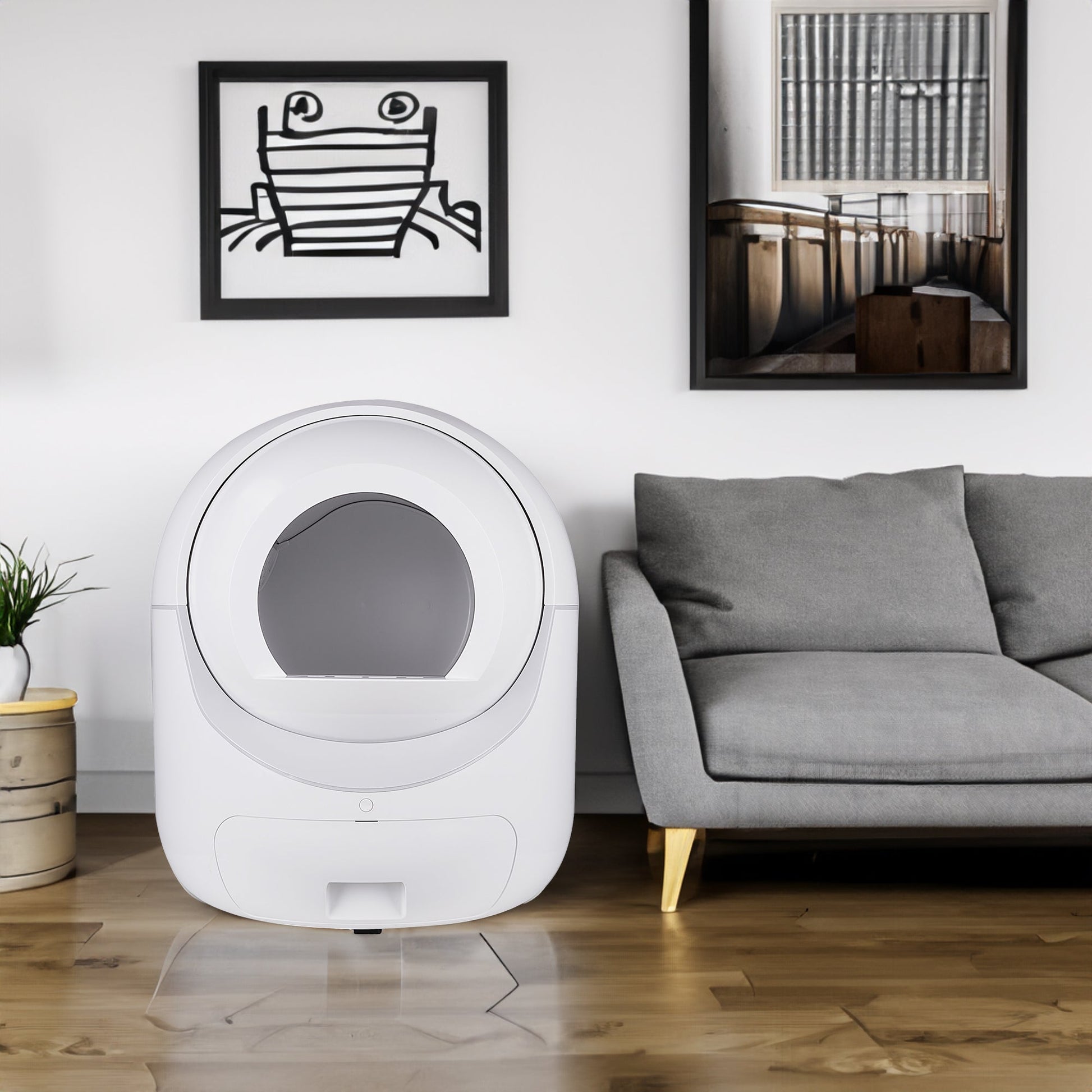 Intelligent cat litter box, automatically eliminates odors, application control, supports multiple cats with 5G and 2.4G WiFi at Purrfect Pet Kingdom