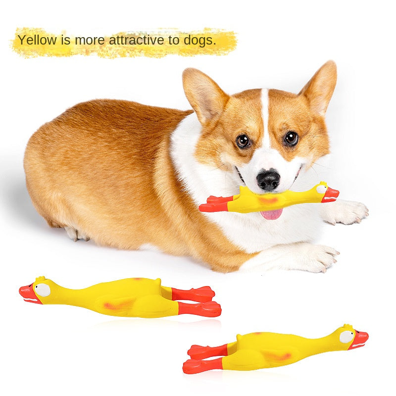 Pet Latex Toy Soft and Durable Latex Squeaky Duck for Small and Medium Dogs
