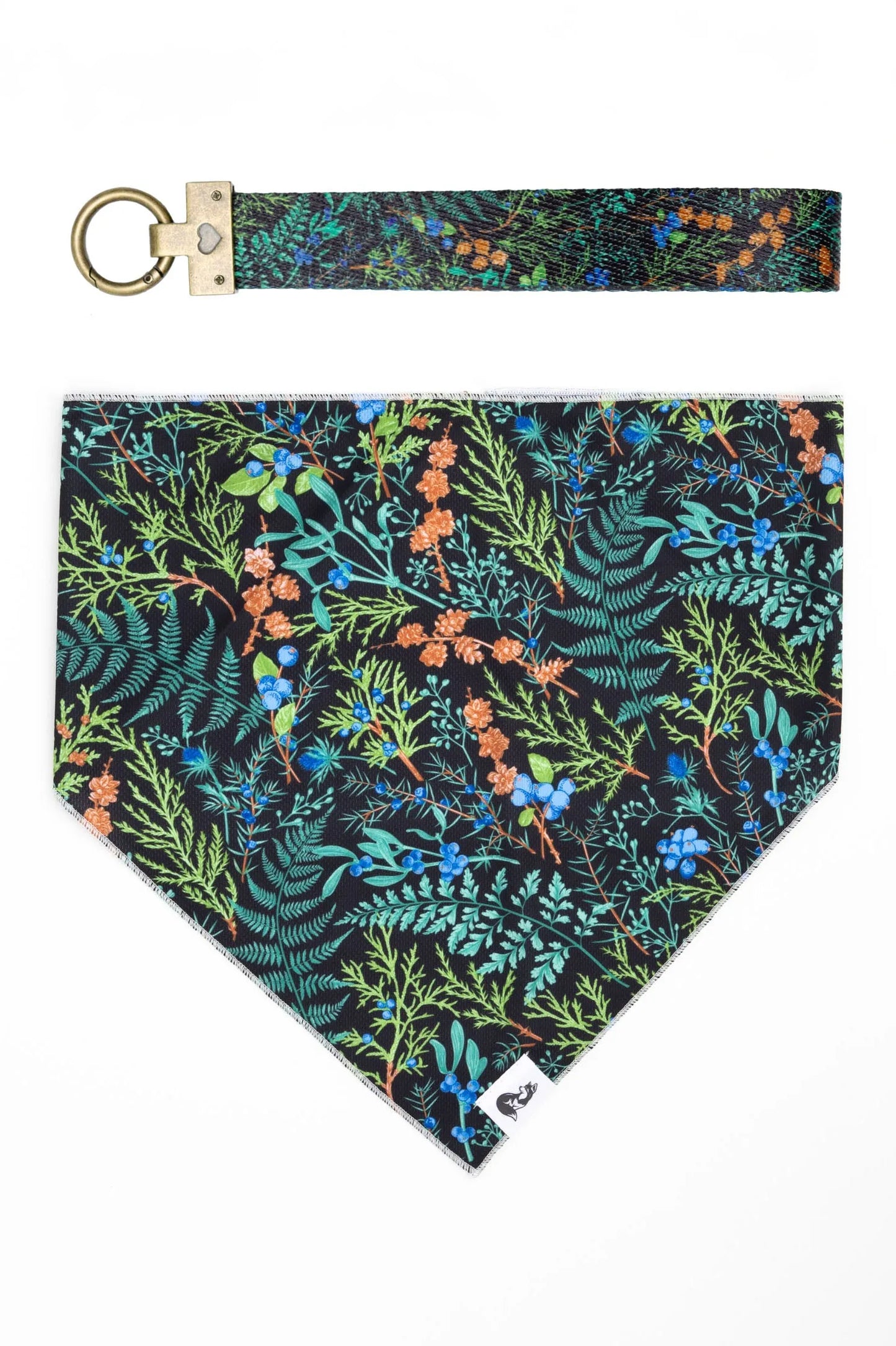 Magical Fern Forest Dog Bandana & Matching Keychain - Purrfect Pet Kingdom