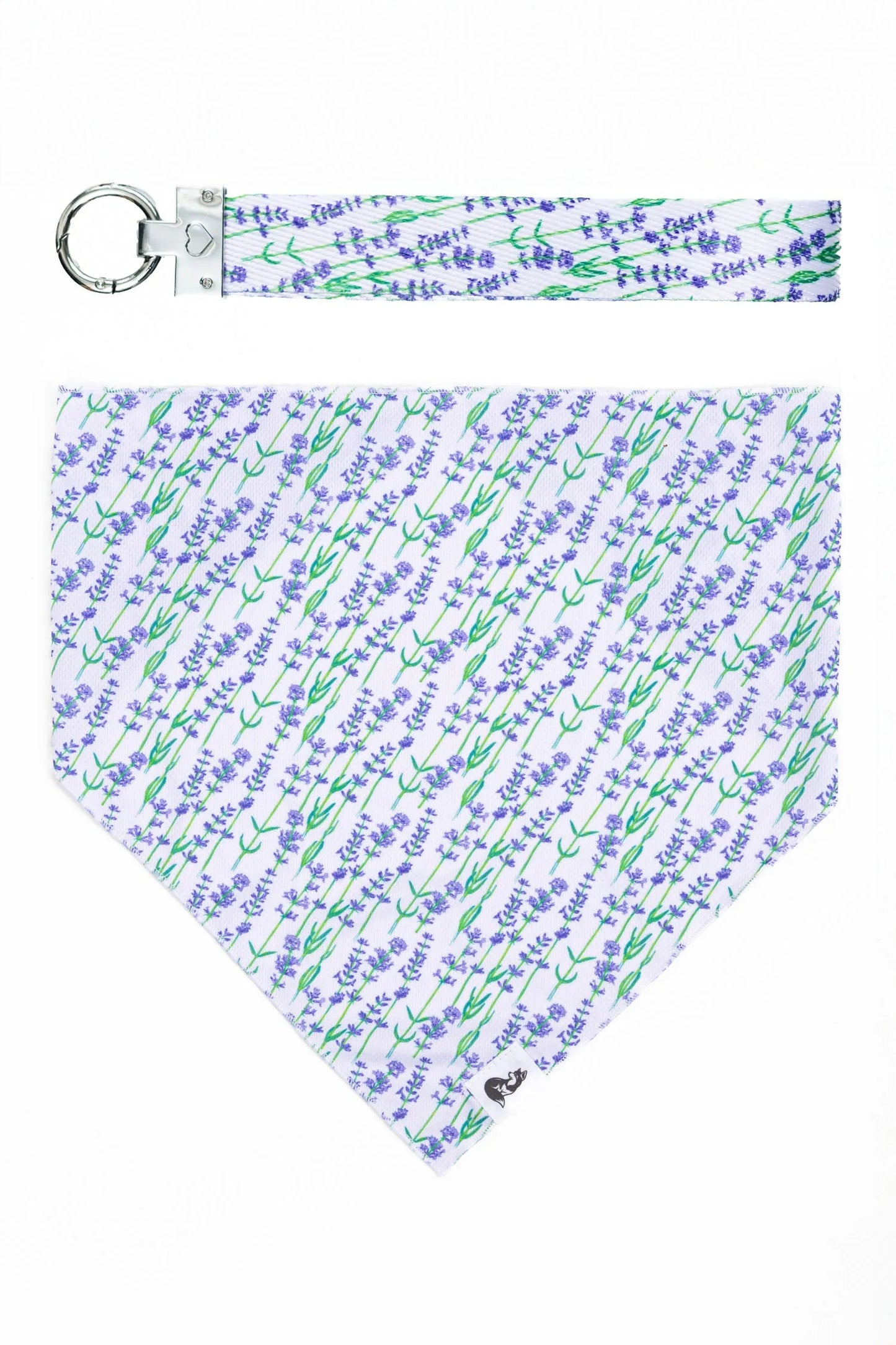 Lavender Blooms Dog Bandana & Matching Keychain - Purrfect Pet Kingdom