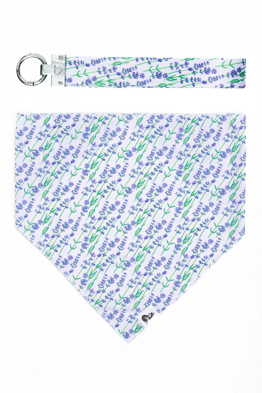 Lavender Blooms Dog Bandana & Matching Keychain - Purrfect Pet Kingdom