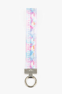 Pink and Blue Wristlet Keychain