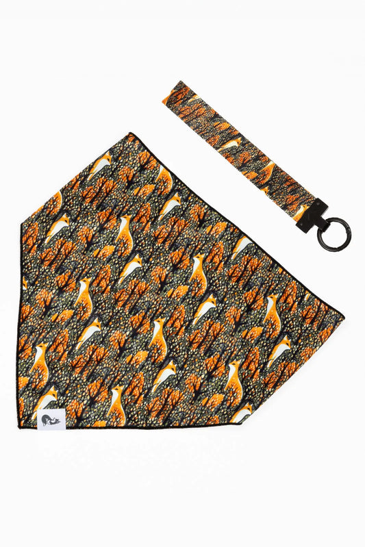 Foxes in Fall Dog Bandana & Matching Keychain - Purrfect Pet Kingdom