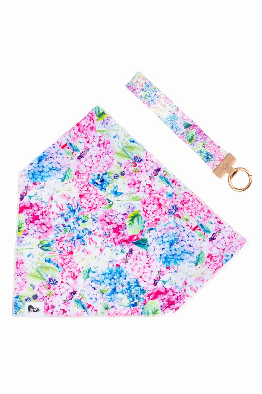 Hydrangea Haven Dog Bandana & Matching Keychain - Purrfect Pet Kingdom