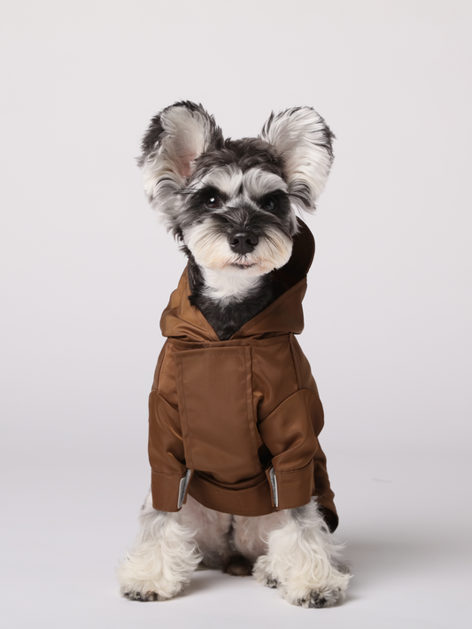 Tribeca adjustable velcro raincoat -  Choco