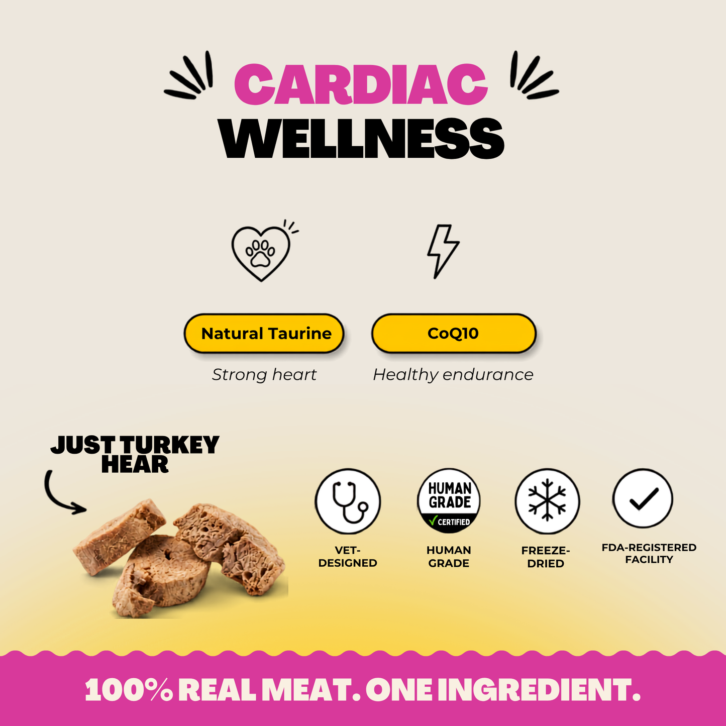 Purrfect Kingdom™ - Freeze Dried Turkey Hearts Pet Treat