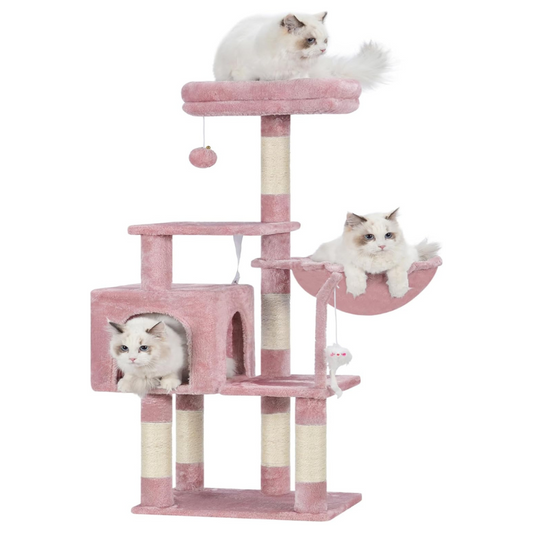 Heybly Small Cat Tree with Hammock – Compact Cat Tower & Furniture for Indoor Cats - WTN Essentials
