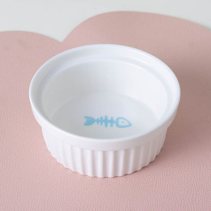 Cat Bowl Ceramic Double Bowl Water Bowl Tall Diagonal Pet