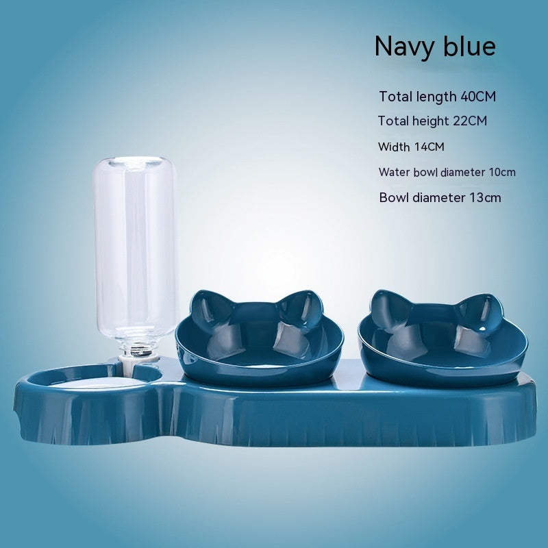 Elevated Triple Cat Bowl Station for Comfortable Mealtime