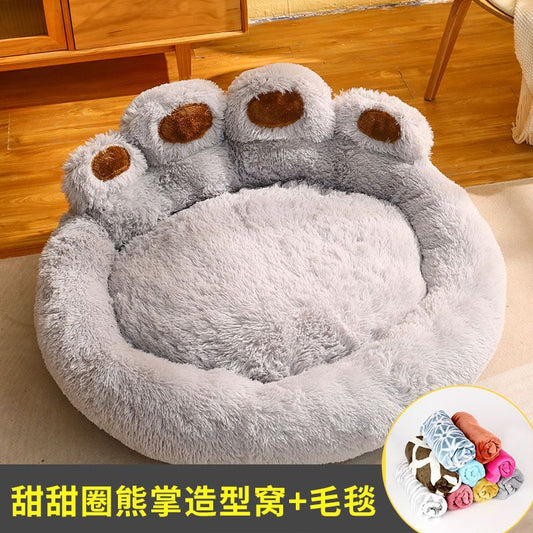 Kennel winter warm large dog Golden retriever bed Four seasons