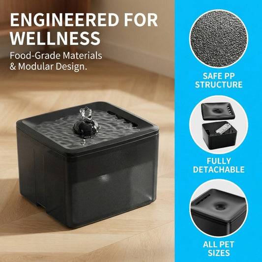 Silent Pet Water Fountain - 3.8L Large Circulating Bowl