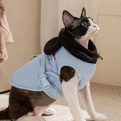 Autumn And Winter Cat Hairless Warm Cartoon Embroidered