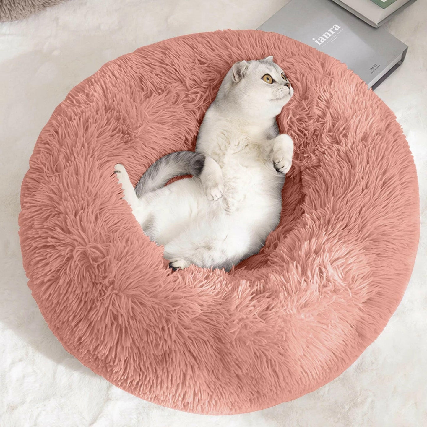Round Calming Pet Bed - MJ's Pet Closet