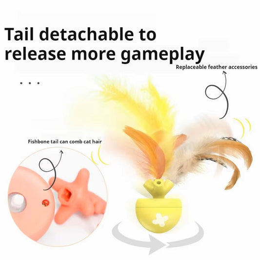 Pet Cat Toy Fish Bone Rolling Ball USB Electric Cat Teasing