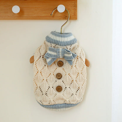 One-piece Star-patterned Sweater For Dogs And Cats In Fall