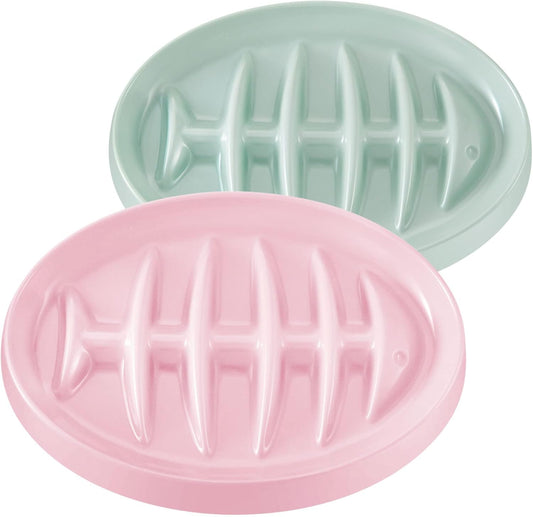 Cat Slow Feeder Bowl Slow Feed Cat Dish Fishbone Cat Slow