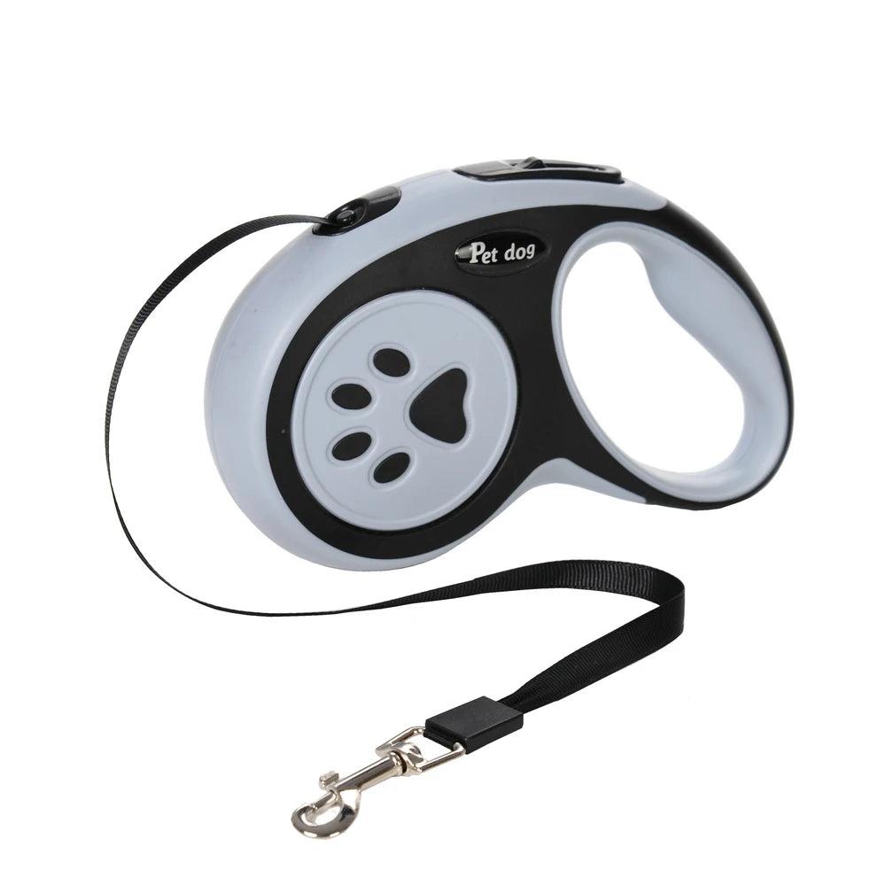 3M/5Metre Dog Leash Walking Automatic Pet Collar ABS Case Nylon Rope Dog Harness Dog footprint Puppy Dog Footprints Keychain