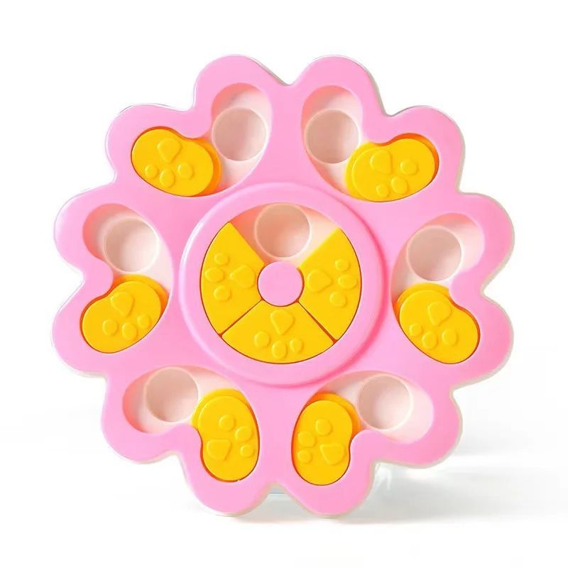 Dog Puzzle Slow Bowl Flower Shape Improve Pet IQ Interactive