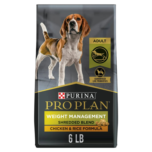 Purina Pro Plan Weight Management Shredded Blend Chicken and Rice Formula Dog Food - Dry Dog Food - The Family Pet
