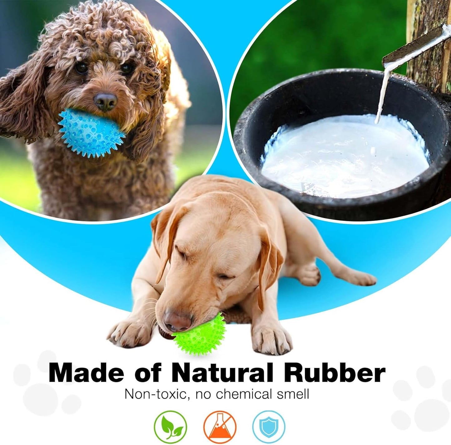 Dog Treats 2 5 Squeaky Interactive Dog Balls for Puppy Teeth