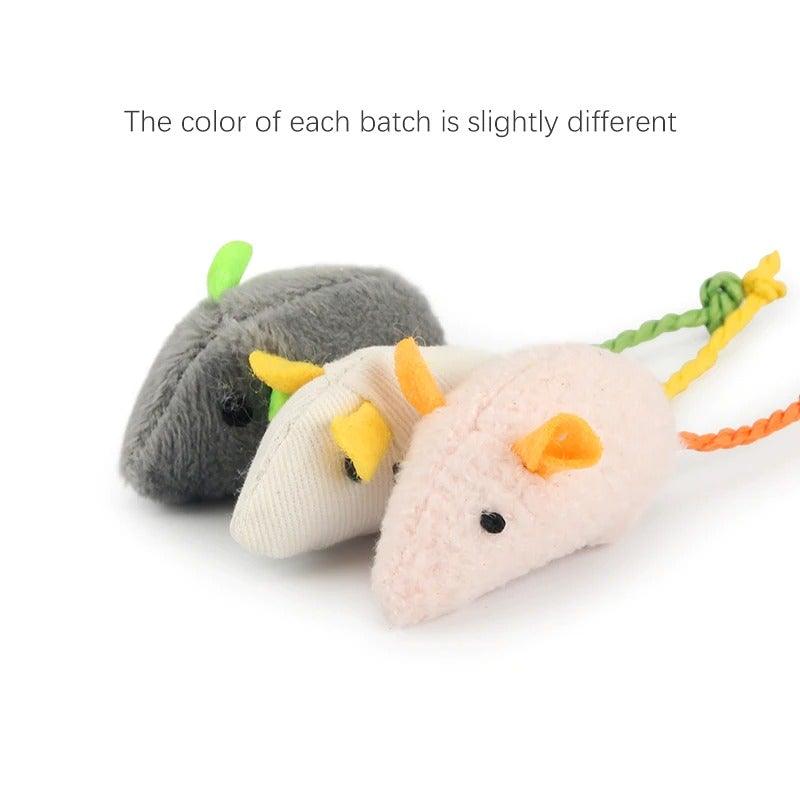 Cat Toy 6-Pack Catnip Mice Plush Set