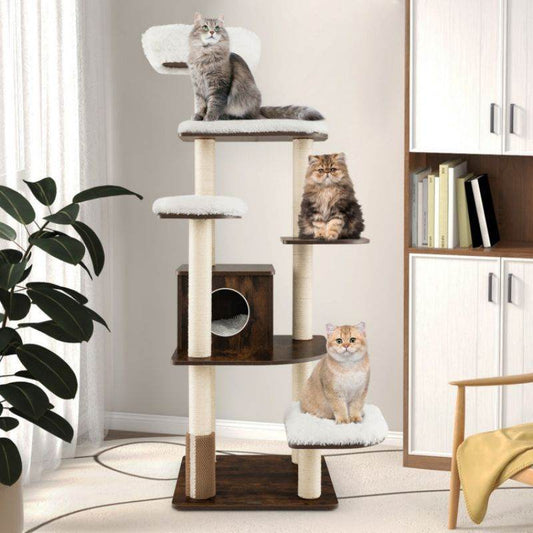Purrfect Pet Kingdom 7-layer Cat Tree Condo with Plush Beds Purrfect Pet Kingdom