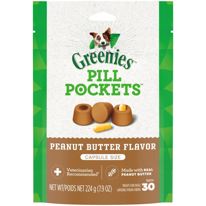 GREENIES Peanut Butter Flavored Capsule Pill Pockets - Pill Pocket - The Family Pet