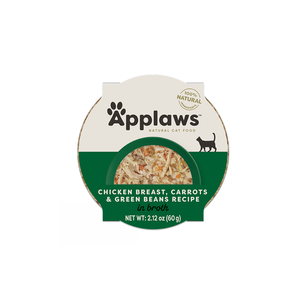 Applaws Natural Wet Cat Food Chicken Breast, Carrots & Green Beans Recipe in Broth (2.12oz)