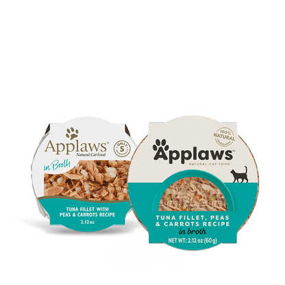 Applaws Natural Wet Cat Food Tuna Fillet, Peas & Carrots Recipe in Broth (2.12oz)