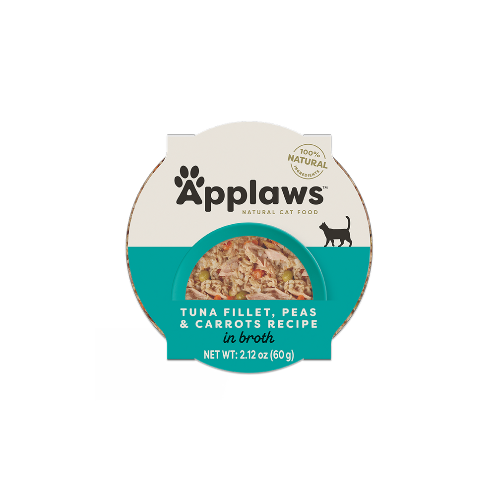 Applaws Natural Wet Cat Food Tuna Fillet, Peas & Carrots Recipe in Broth (2.12oz)