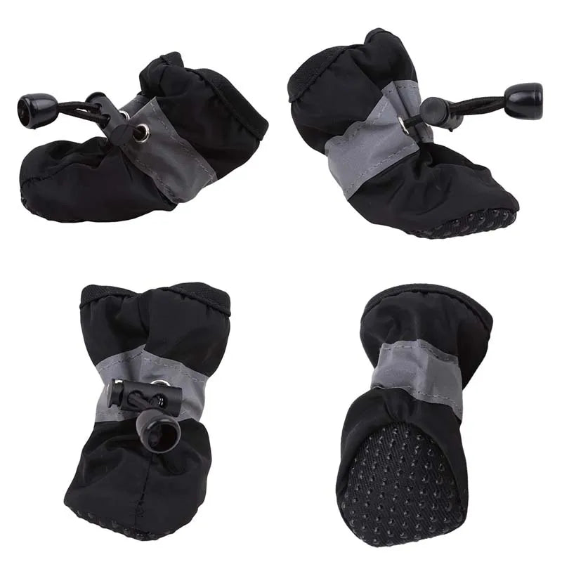 New 4pcs Pet Dog Shoes Anti-slip Rain Snow Boot Thick Warm