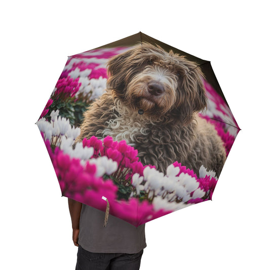 Bergamasco Sheepdog Semi-Automatic Foldable Umbrella