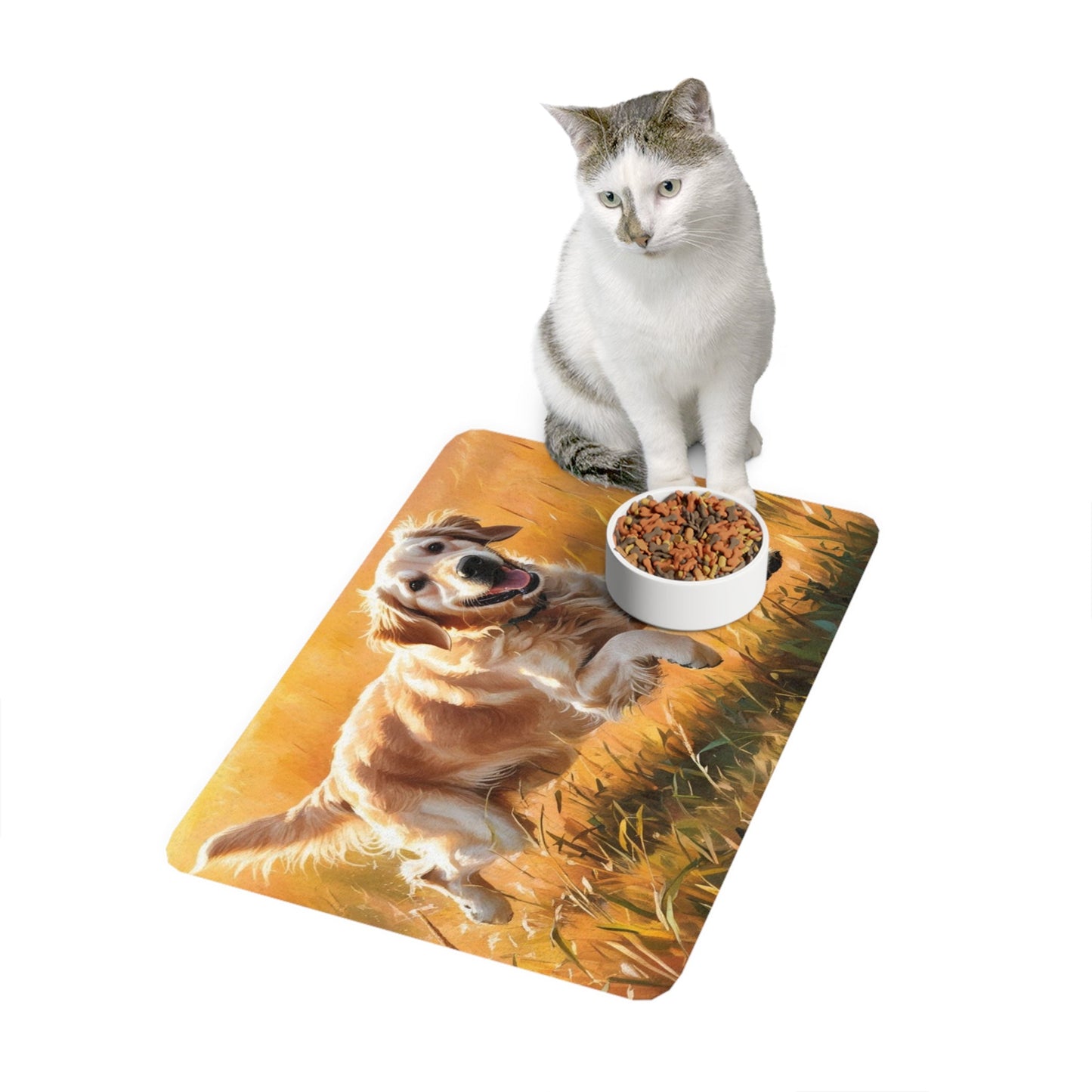 Pet Food Mat (12x18) - Flat Coated Retriever