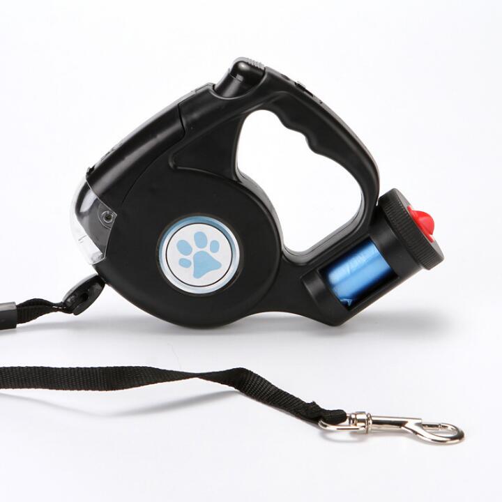 4.5M LED Flashlight Extendable Retractable Pet Dog Lead Leash with Disposable Poop Bag - gallery view 7 | Dog Leashes at