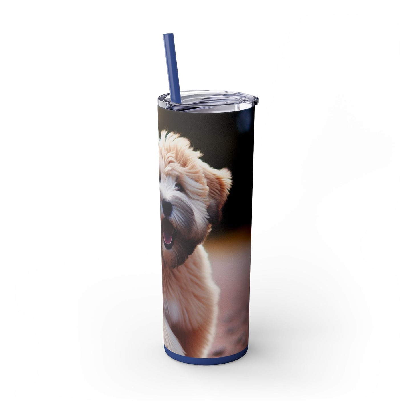 Soft Coated Wheaten Terrier Skinny Tumbler with Straw, 20oz