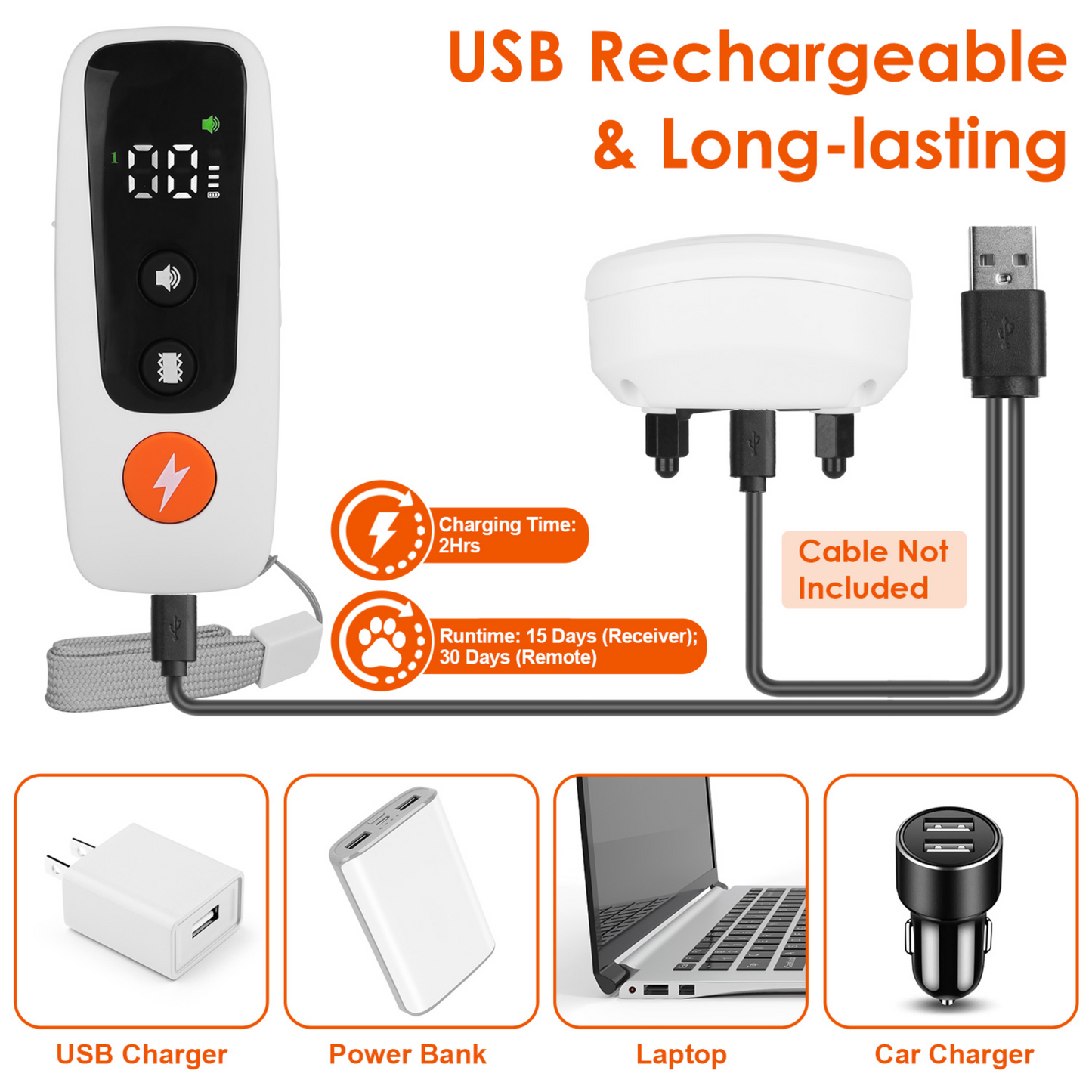 GBruno IP67 Waterproof Electric Dog Training Collar