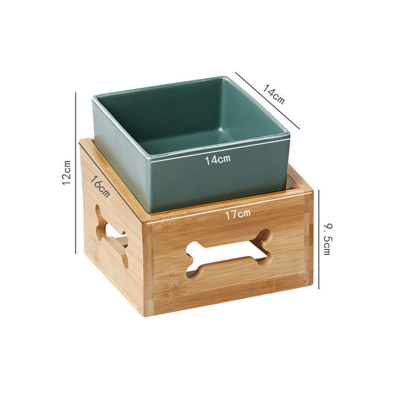 Large Capacity Elevated Ceramic Pet Bowl for Cats and Dogs