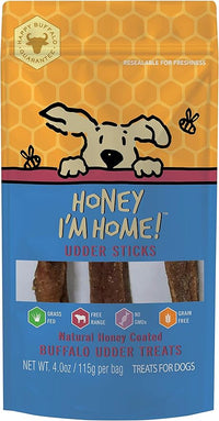 Honey I'm Home Buffalo Udder Sticks Dog Treats (4oz)