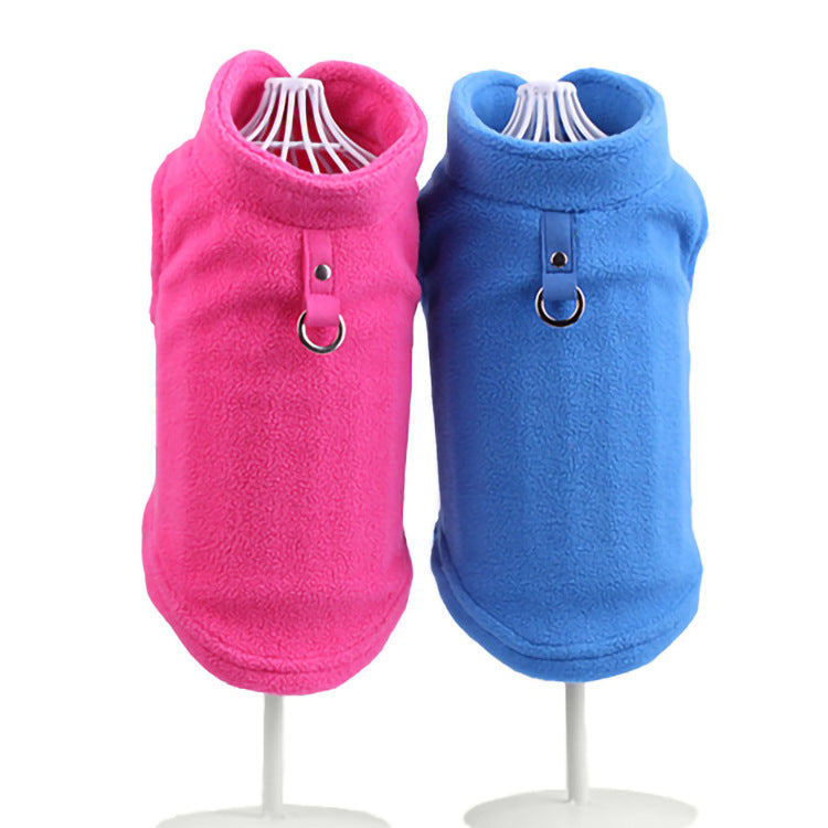 Dog clothing thickened solid color fleece pet dog supplies - Purrfect Pet Kingdom