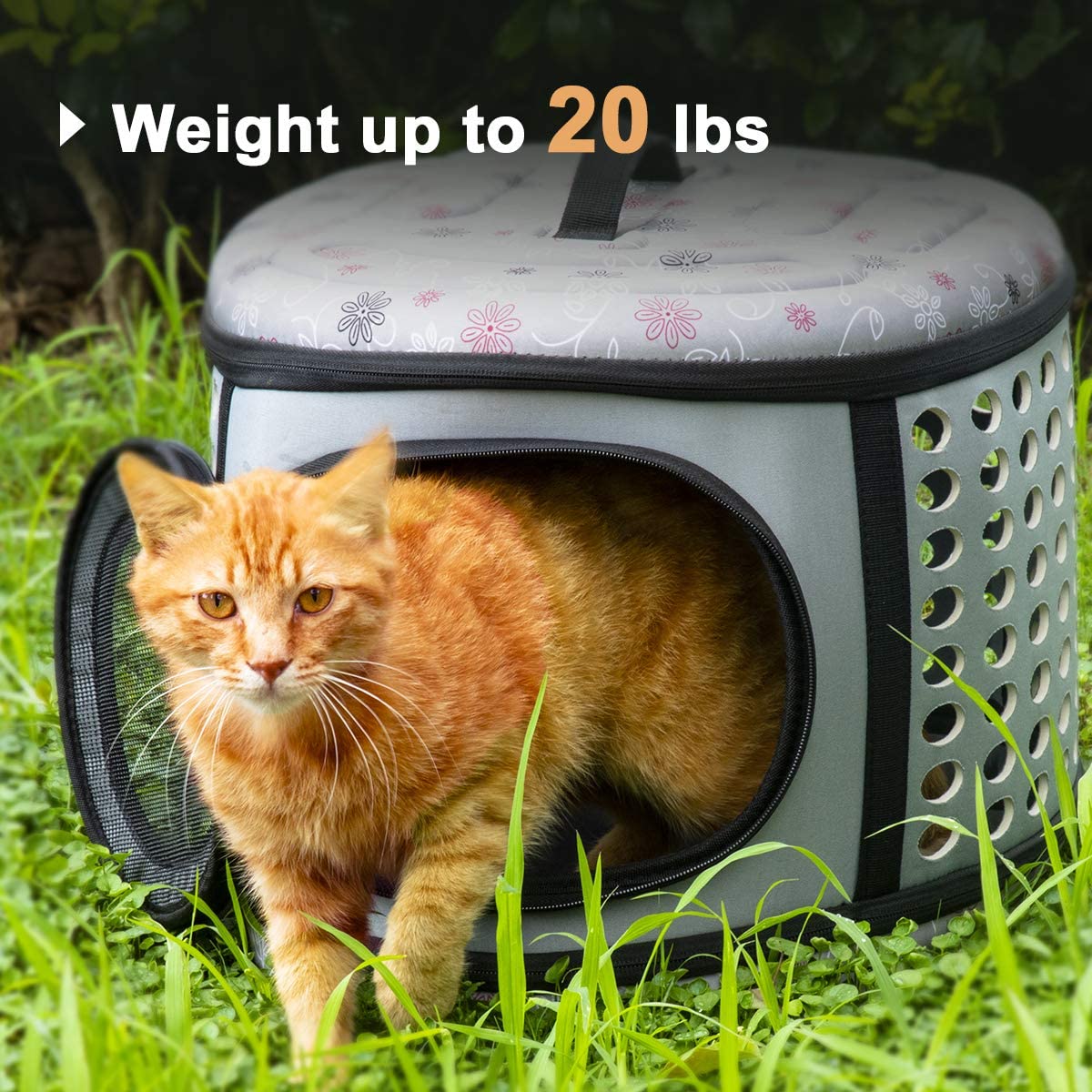 Foldable Pet Dog Cat Puppy Handbag Carrier Cage - Purrfect Pet Kingdom