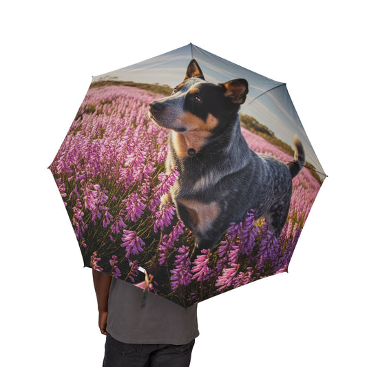 Australian Stumpy Tail Cattle Dog Semi-Automatic Foldable Umbrella