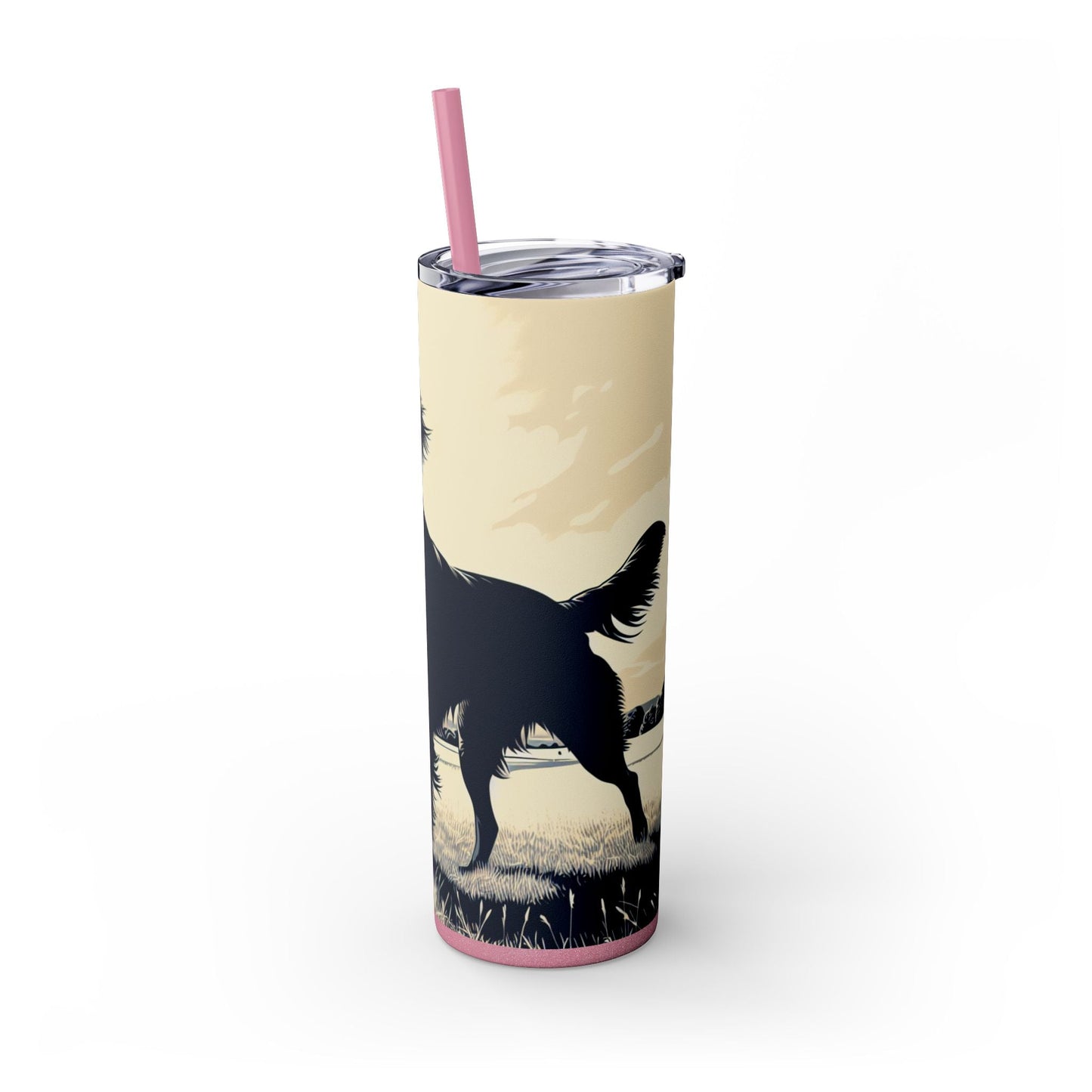 Flat Coated Retriever Tumbler with Straw, 20oz
